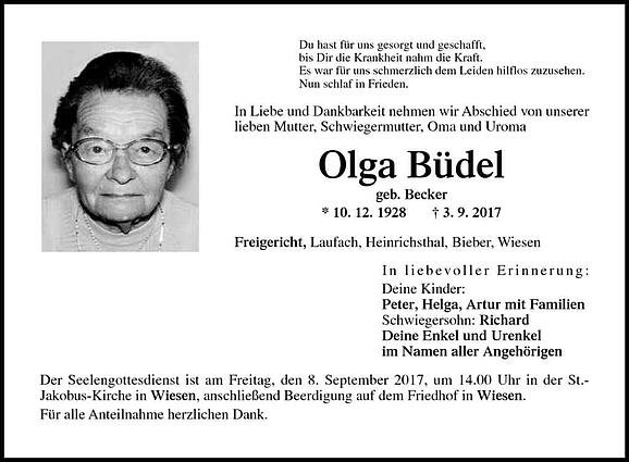 Olga Büdel, geb. Becker