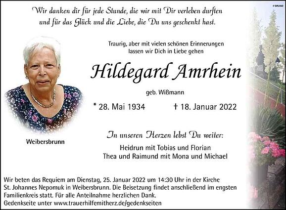 Hildegard Amrhein, geb. Wißmann