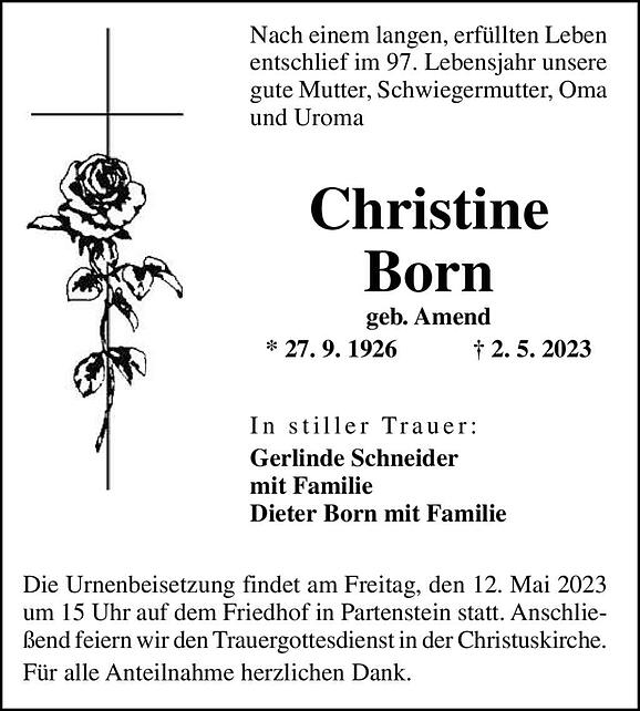 Christine Born, geb. Amend