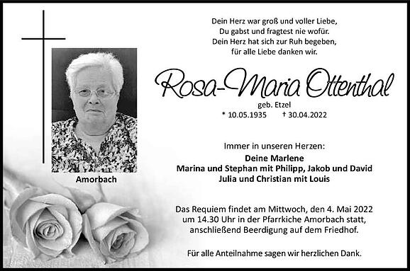 Rosa-Maria Ottenthal, geb. Etzel
