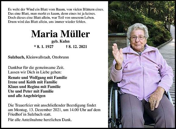 Maria Müller, geb. Kuhn