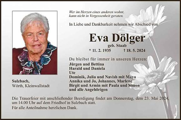 Eva Dölger, geb. Staab