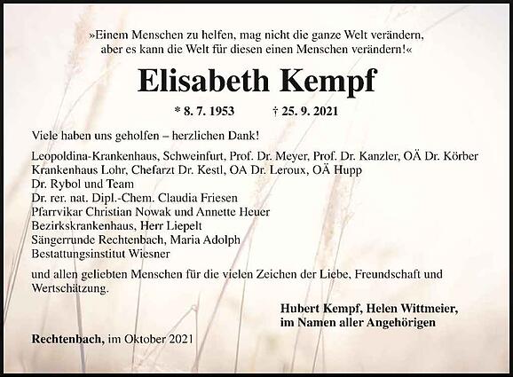 Elisabeth Kempf, geb. Hepp