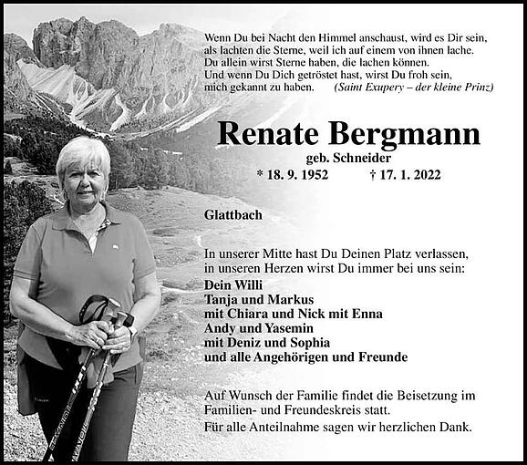 Renate Bergmann, geb. Schneider