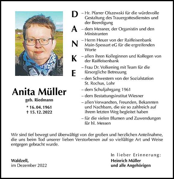 Anita Müller, geb. Riedmann