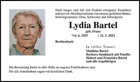 Lydia Bartel, geb. Franz