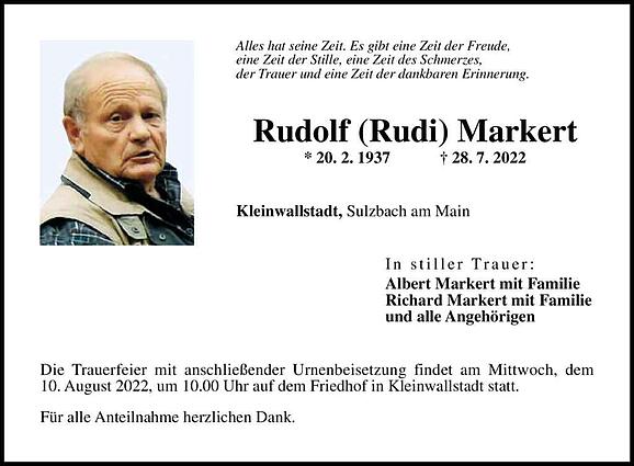 Rudolf (Rudi) Markert