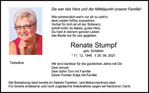 Renate Stumpf, geb. Schäbler