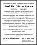 Prof. Dr. Günter Kovacs