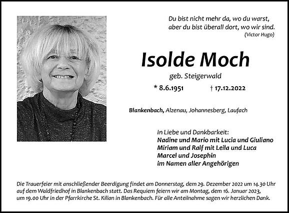 Isolde Moch, geb. Steigerwald