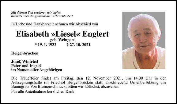 Elisabeth Englert, geb. Weingart