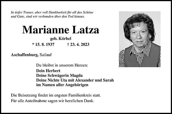 Marianne Latza, geb. Körbel