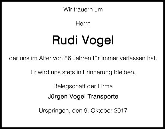 Rudi Vogel
