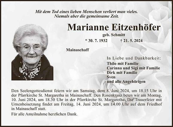 Marianne Eitzenhöfer, geb. Schmitt