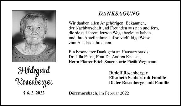 Hildegard Rosenberger, geb. Stahl