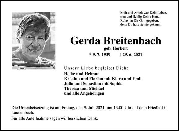 Gerda Breitenbach, geb. Herkert