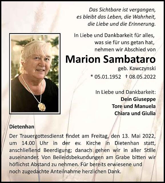 Marion Sambataro, geb. Kawczynski