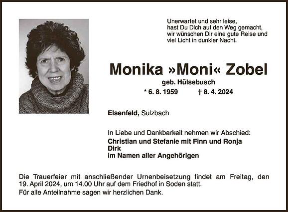 Monika Zobel, geb. Hülsebusch
