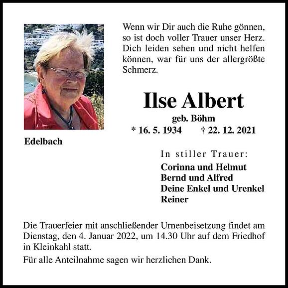 Ilse Albert, geb. Böhm