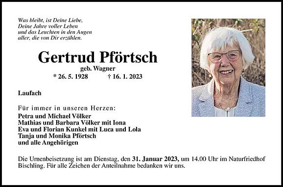 Gertrud Pörtsch, geb. Wagner