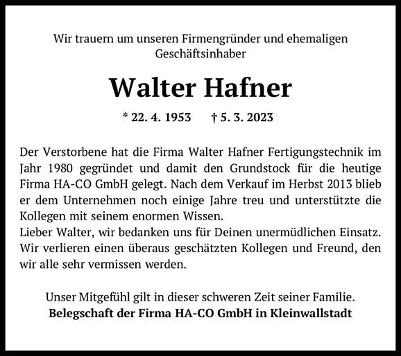 Walter Hafner