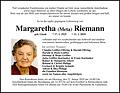 Margaretha (Meta) Riemann