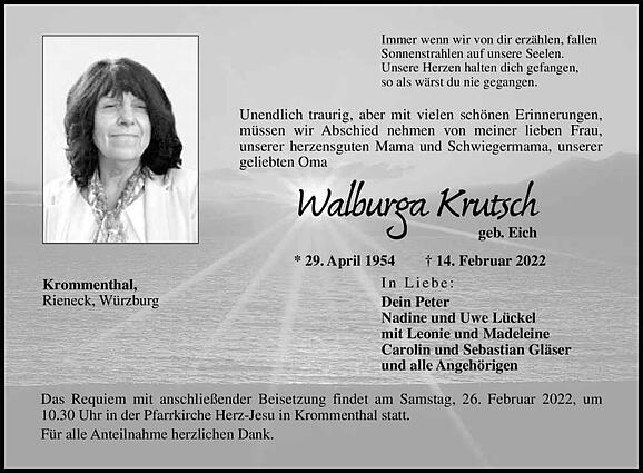 Walburga Krutsch, geb. Eich