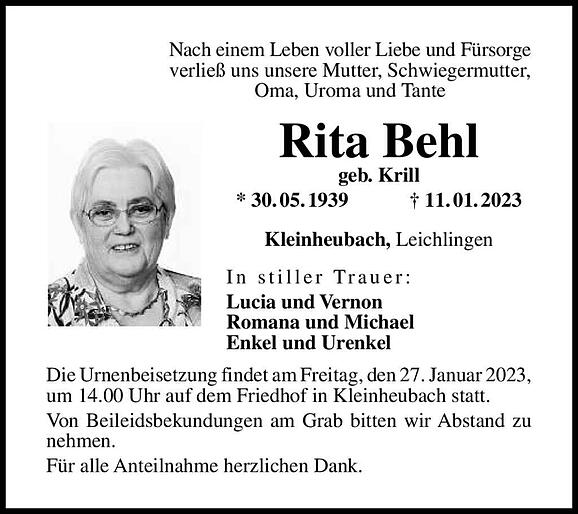 Rita Behl, geb. Krill