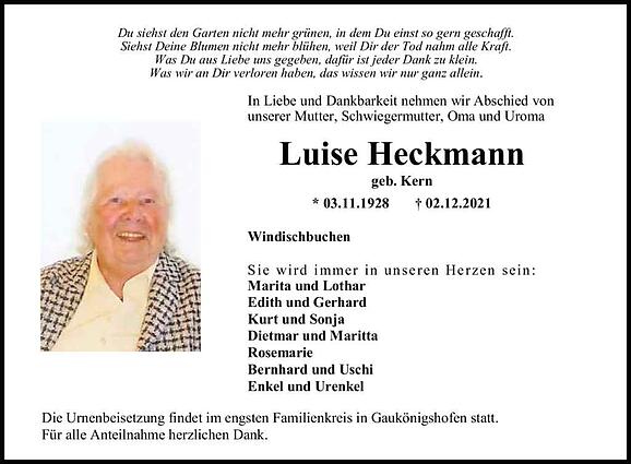 Luise Heckmann, geb. Kern