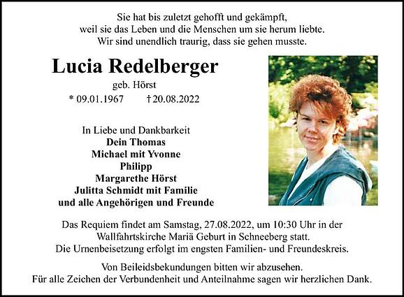 Lucia Redelberger, geb. Hörst
