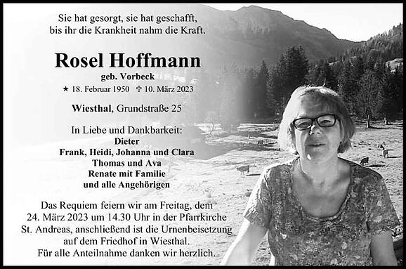 Rosel Hoffmann, geb. Vorbeck