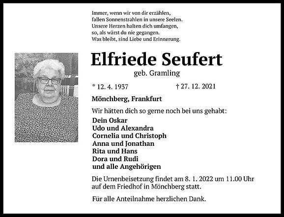 Elfriede Seufert, geb. Gramling