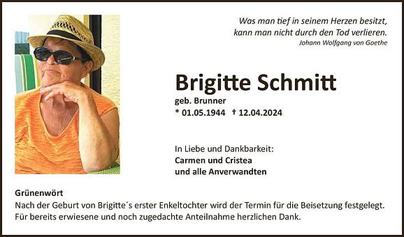 Brigitte Schmitt, geb. Brunner