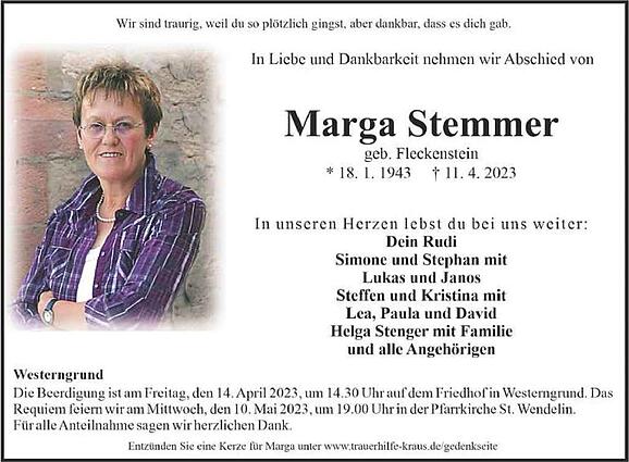 Marga Stemmer, geb. Fleckenstein