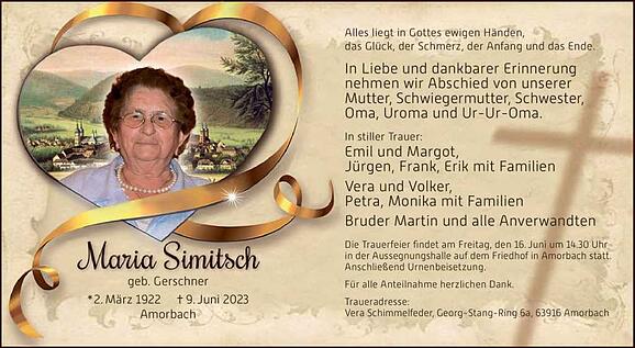 Maria Simitsch, geb. Gerschner