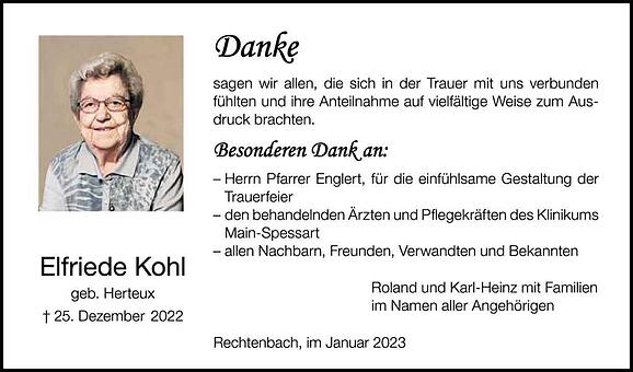 Elfriede Kohl, geb. Herteux
