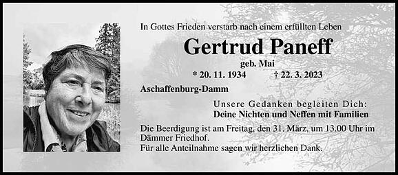 Gertrud Paneff, geb. Mai