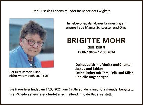 Brigitte  Mohr, geb. Kern