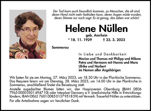 Helene Nüllen, geb. Amrhein