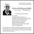 Heinz Wolfgang  Kolb