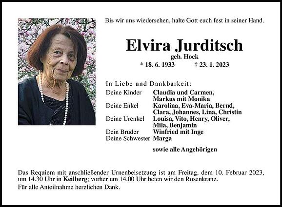 Elvira Jurditsch, geb. Hock