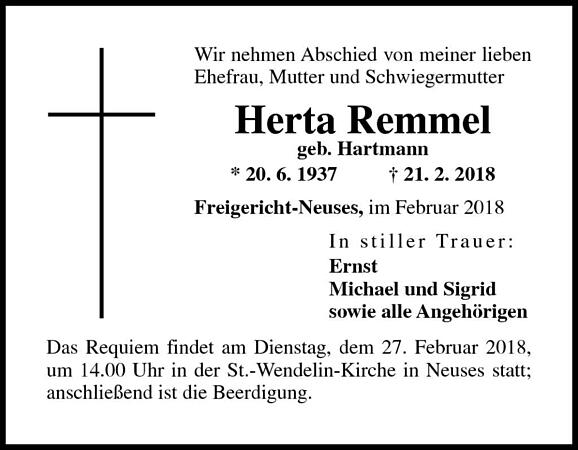 Herta Remmel, geb. Hartmann