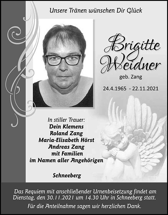 Brigitte Weidner, geb. Zang