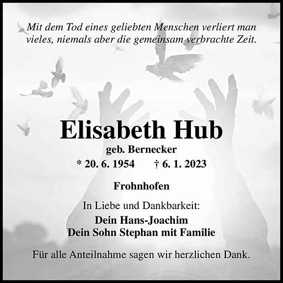 Elisabeth Hub, geb. Bernecker