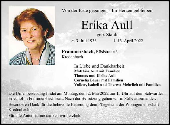 Erika Aull, geb. Staub