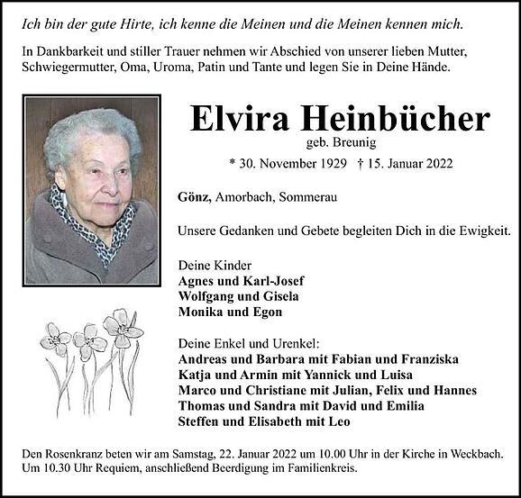 Elvira Heinbücher, geb. Breunig