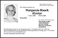 Margareta (Greta) Hauck
