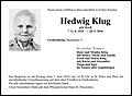 Hedwig Klug