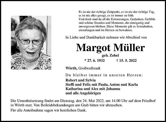 Margot Müller, geb. Zobel