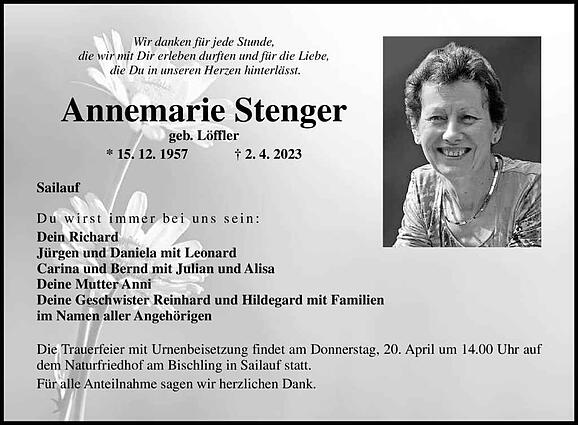 Annemarie Stenger, geb. Löffler